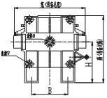 隔膜压滤机管口结构示意图